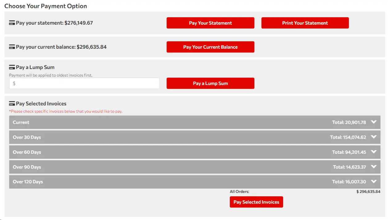 choose your payment option example