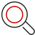 lineart magnifying glass icon